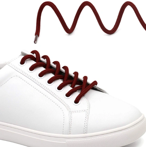 GRAH SANGRAH® (2 Pair) Shoelaces for Thick Round Climbing, Hiking, Boot, Running , Sport Shoes Laces  - 120 cm, Maroon